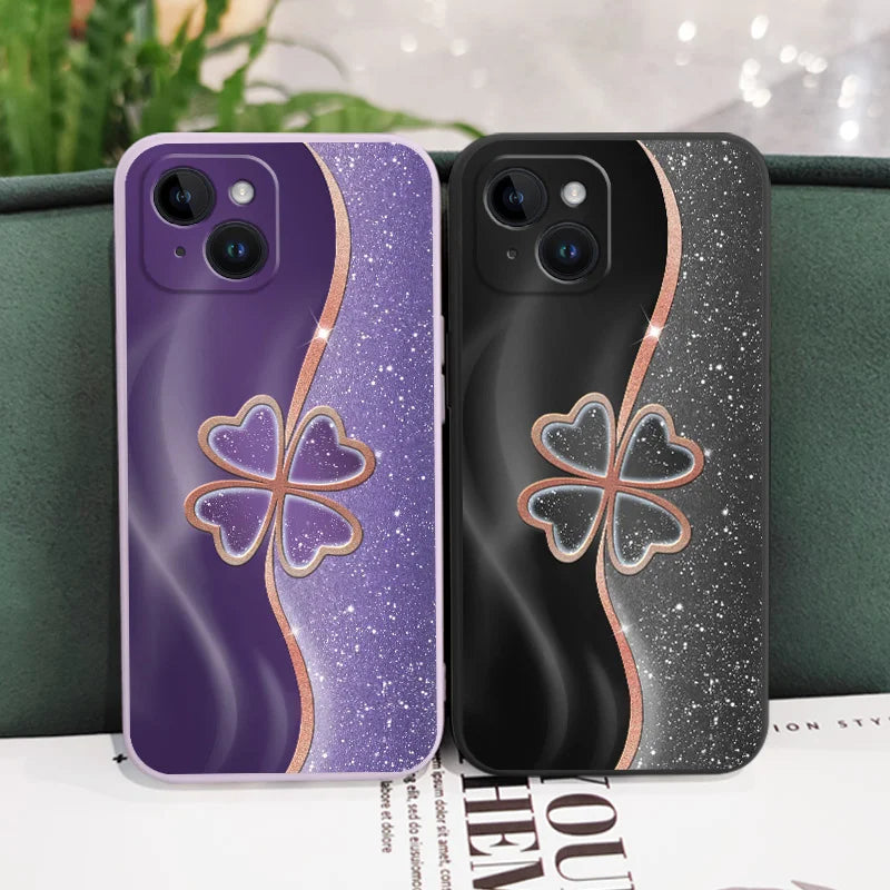 Silicone Lucky Grass Case For iPhone
