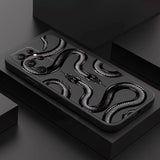 Luxurious Black Snake Case For Samsung