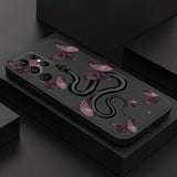 Luxurious Black Snake Case For Samsung