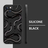 Luxurious Black Snake Case For Samsung