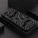 Luxurious Black Snake Case For Samsung