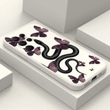 Luxurious Black Snake Case For Samsung