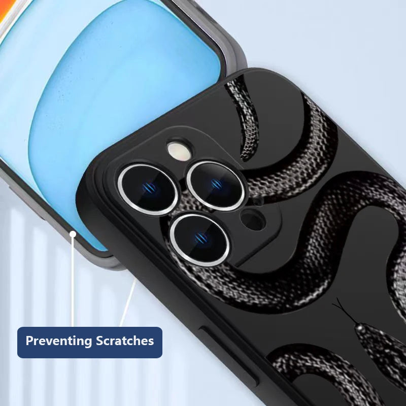 Luxurious Black Snake Case For Samsung