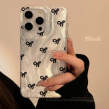 Luxury Laser Silver Bow knot Case for iPhone