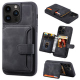 Luxury Leather Card Pocket Case for iPhone