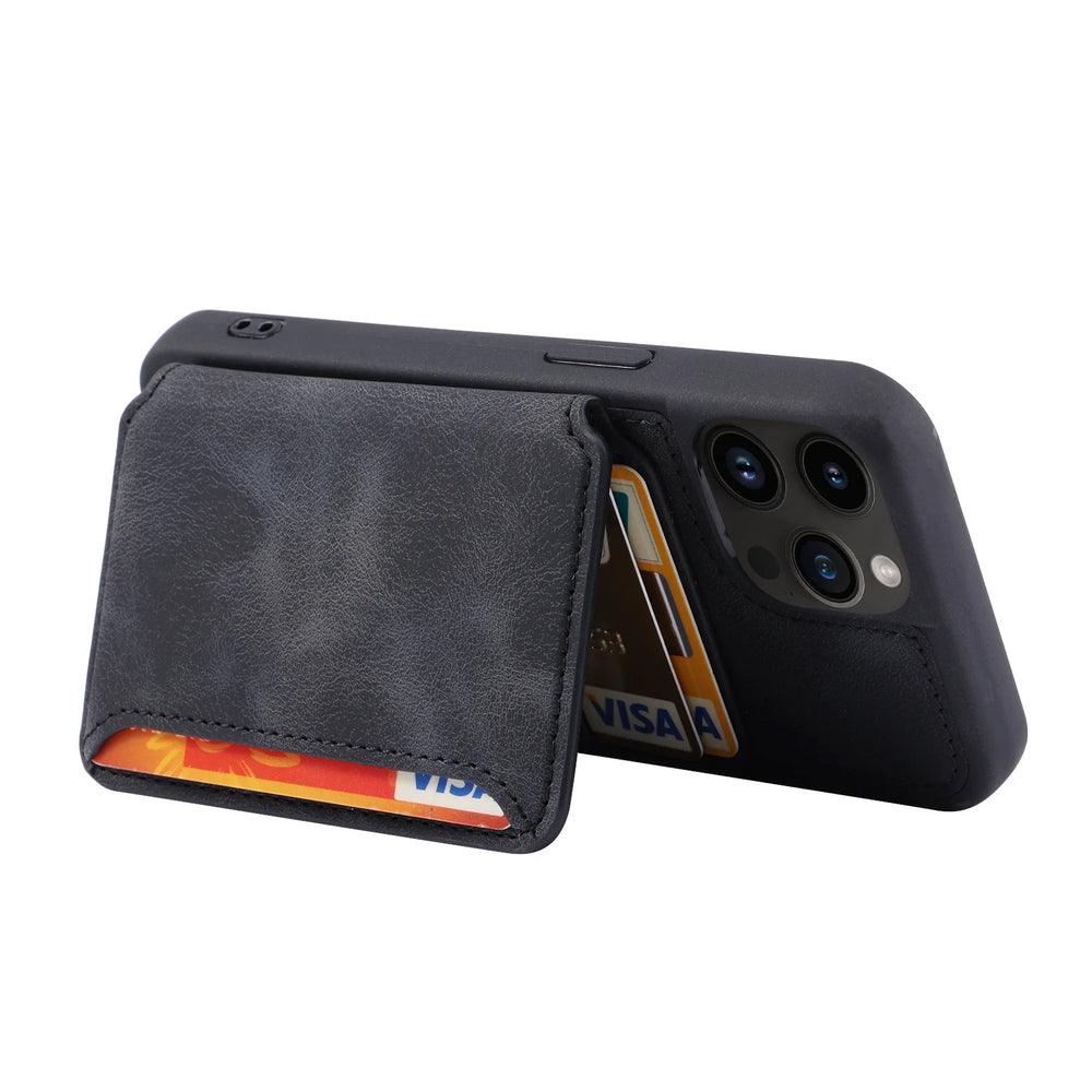 Luxury Leather Card Pocket Case for iPhone