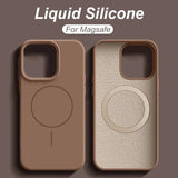 Luxury Original Liquid Silicone Magnetic Case For iPhone