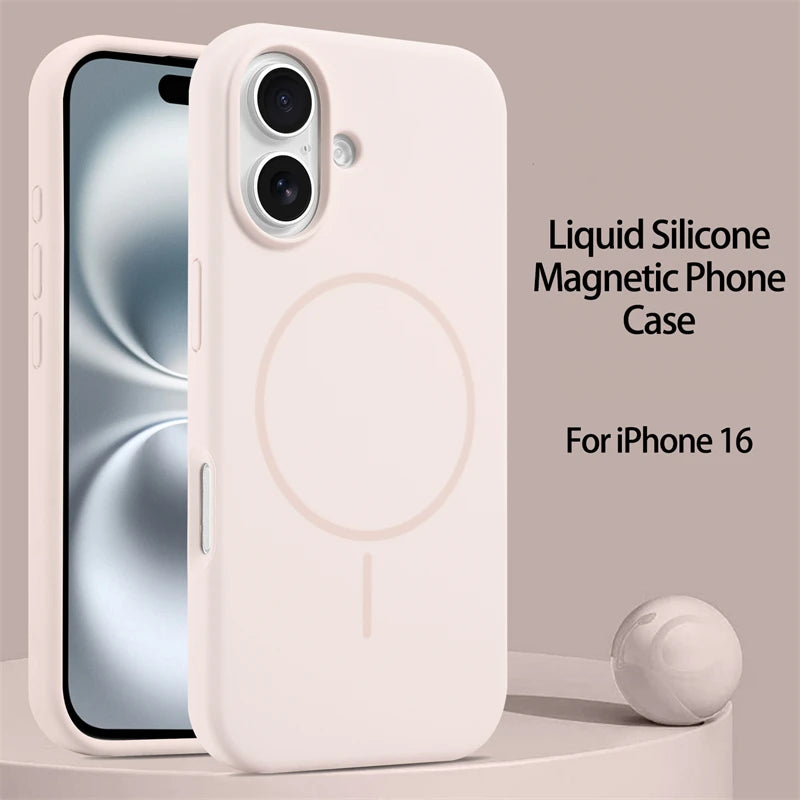 Luxury Original Liquid Silicone Magnetic Case For iPhone