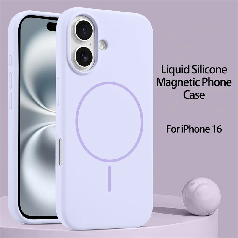 Luxury Original Liquid Silicone Magnetic Case For iPhone