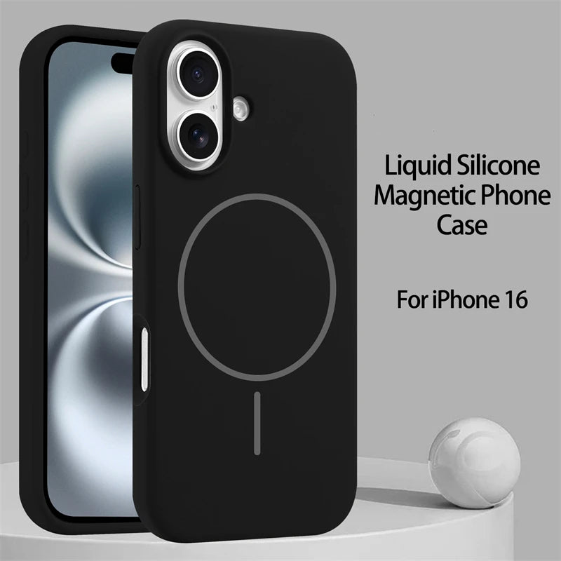Luxury Original Liquid Silicone Magnetic Case For iPhone