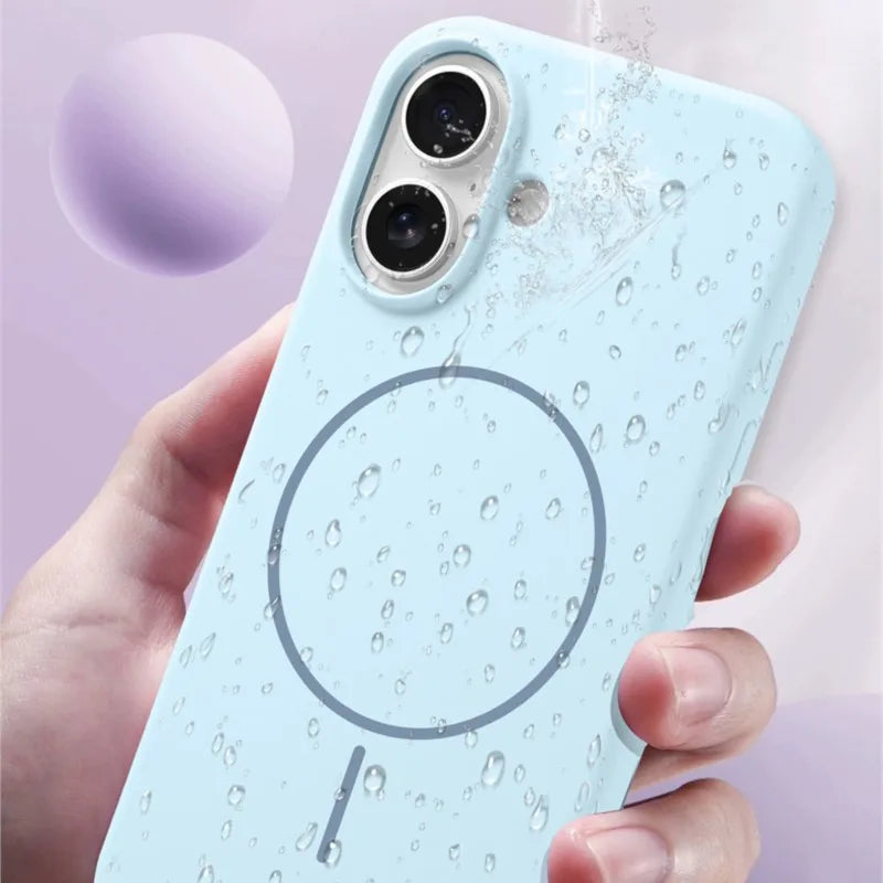 Luxury Original Liquid Silicone Magnetic Case For iPhone