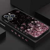 Luxury Sakura Print Lanyard Case For iPhone