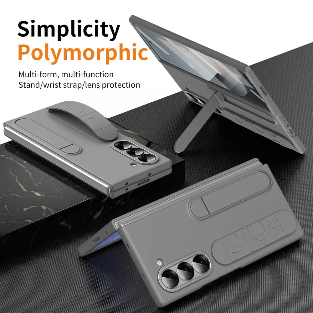 Luxury Wristband Invisible Bracket Case for Samsung Flip