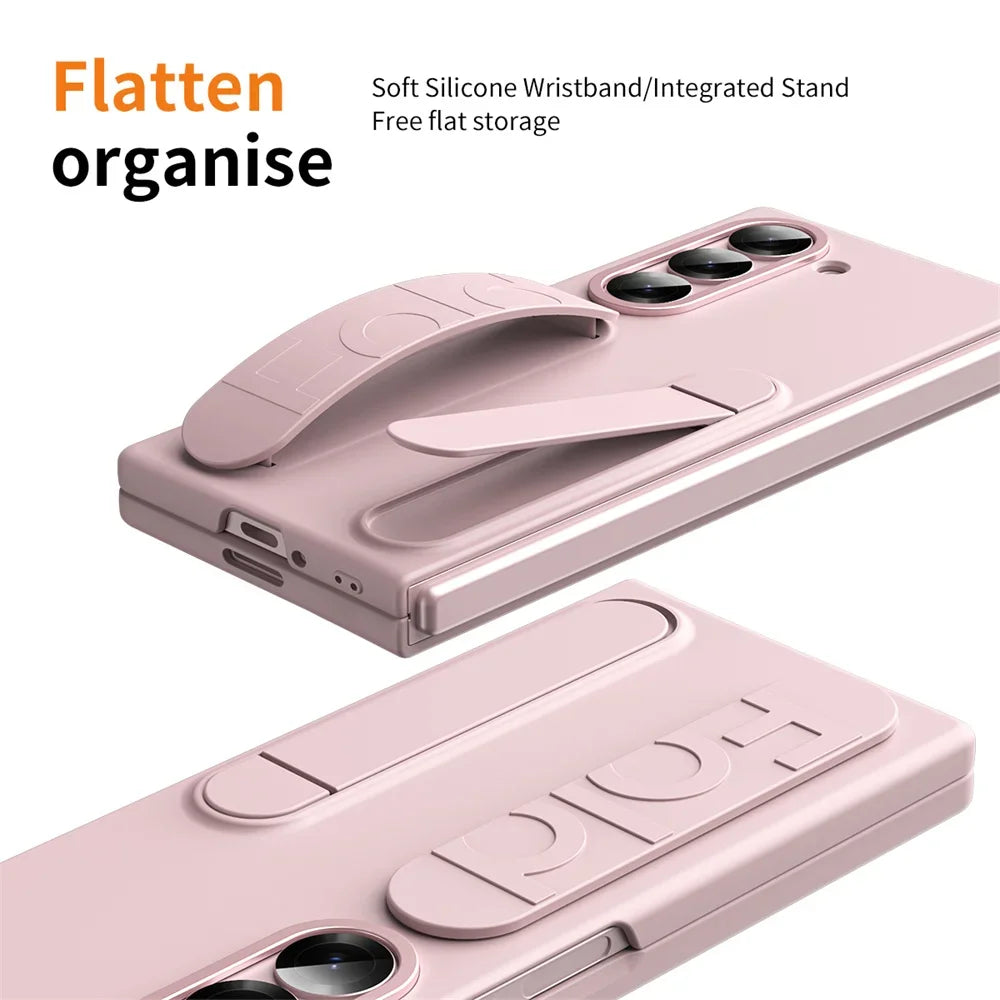 Luxury Wristband Invisible Bracket Case for Samsung Flip