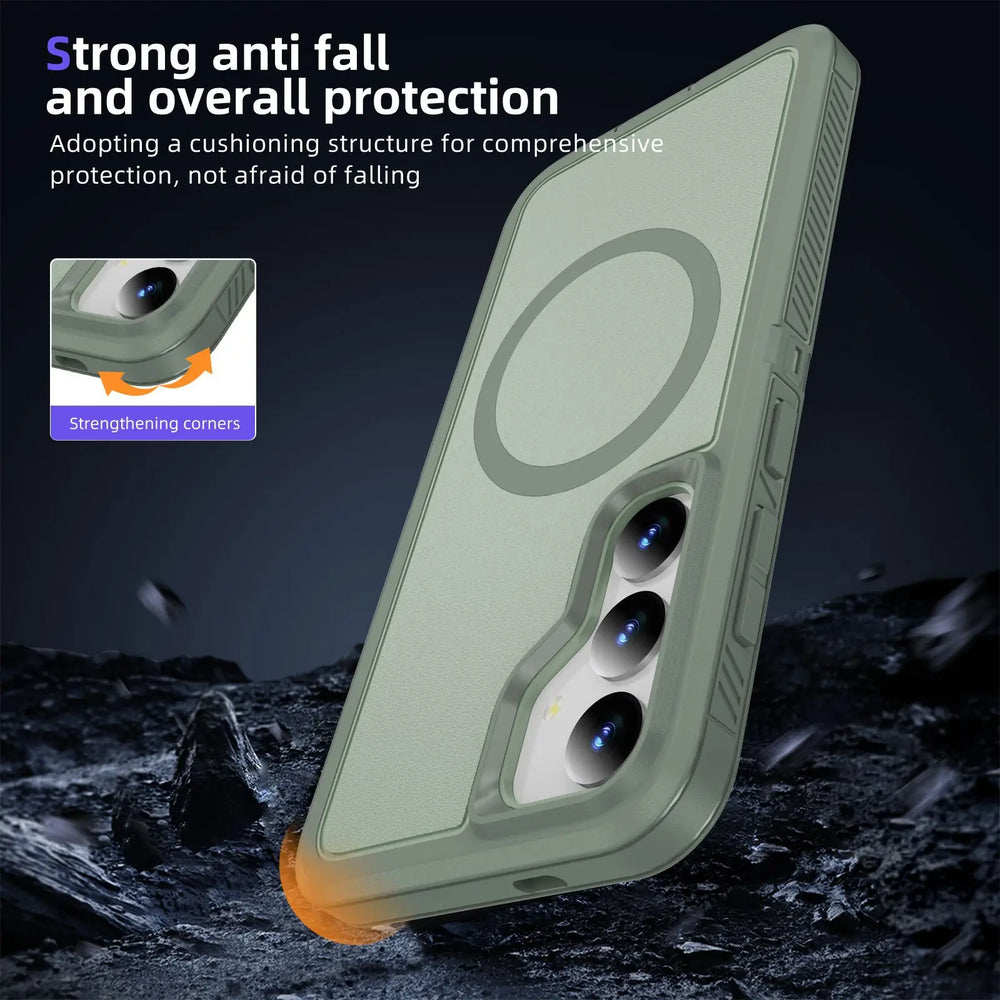 Anti Fingerprint Shockproof Magnetic Case For Samsung Galaxy