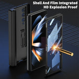 Magnetic Leather Screen Glass Case For Samsung Flip