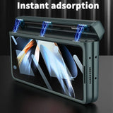 Magnetic Leather Screen Glass Case For Samsung Flip