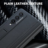 Magnetic Leather Screen Glass Case For Samsung Flip