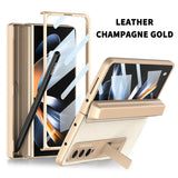 Magnetic Leather Screen Glass Case For Samsung Flip