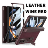 Magnetic Leather Screen Glass Case For Samsung Flip
