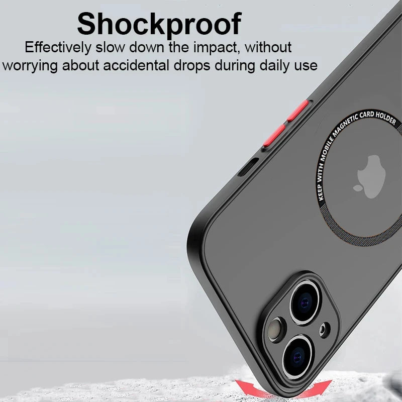 Magnetic Matte PC Case For iPhone