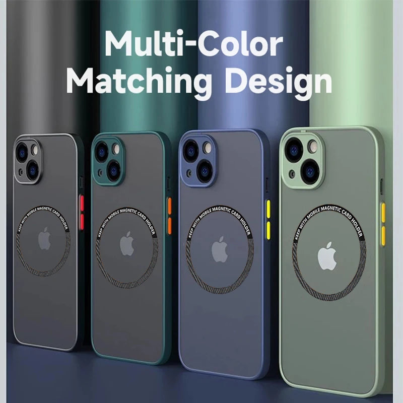 Magnetic Matte PC Case For iPhone