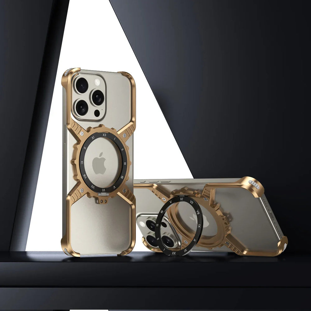 X-shaped Mechanical Aluminium Noctilucent Case for iPhone