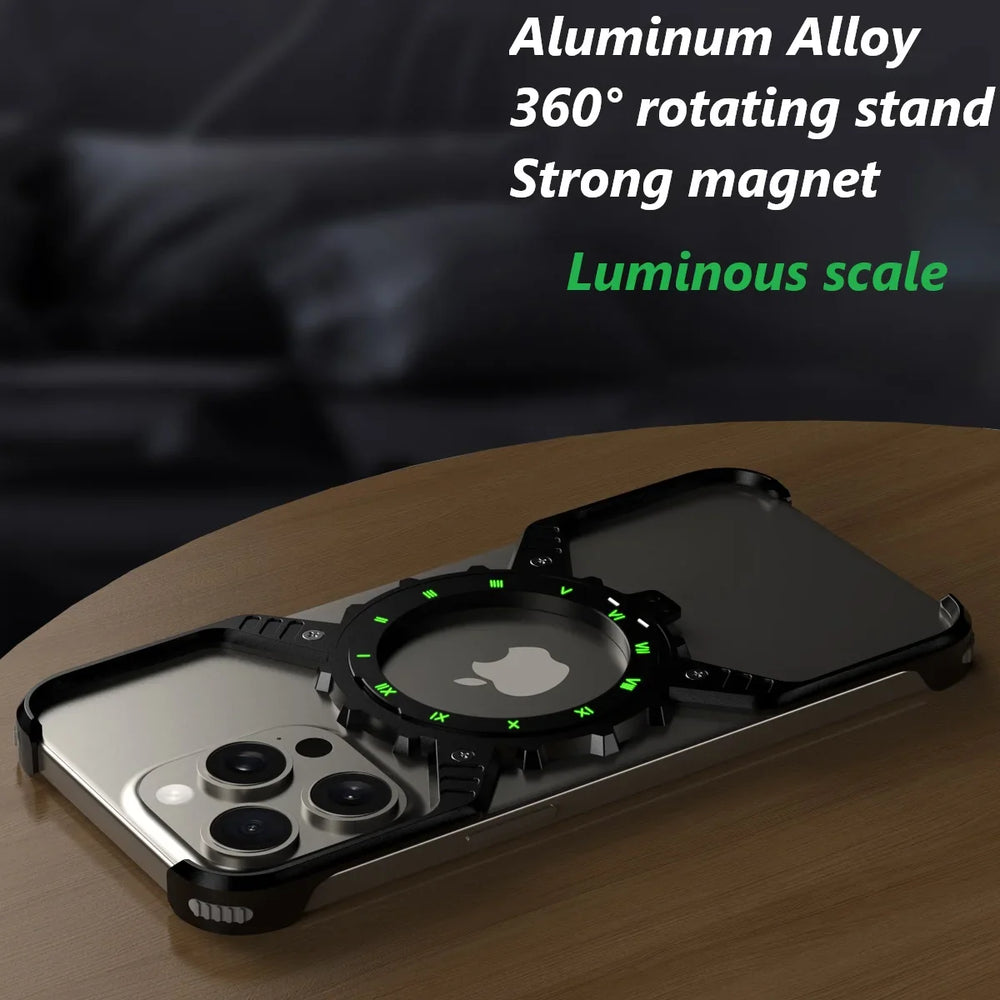 X-shaped Mechanical Aluminium Noctilucent Case for iPhone