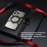 X-shaped Mechanical Aluminium Noctilucent Case for iPhone