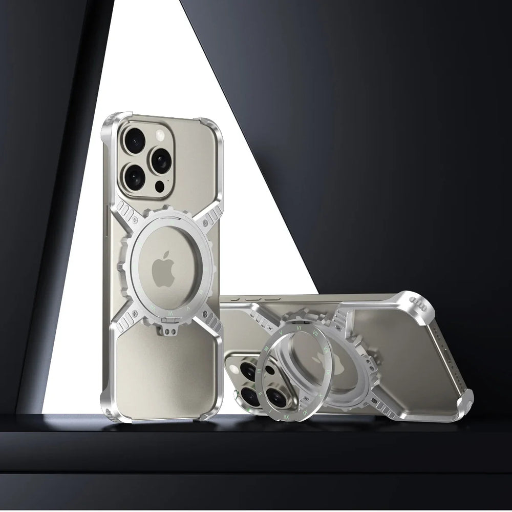 X-shaped Mechanical Aluminium Noctilucent Case for iPhone
