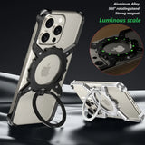 X-shaped Mechanical Aluminium Noctilucent Case for iPhone