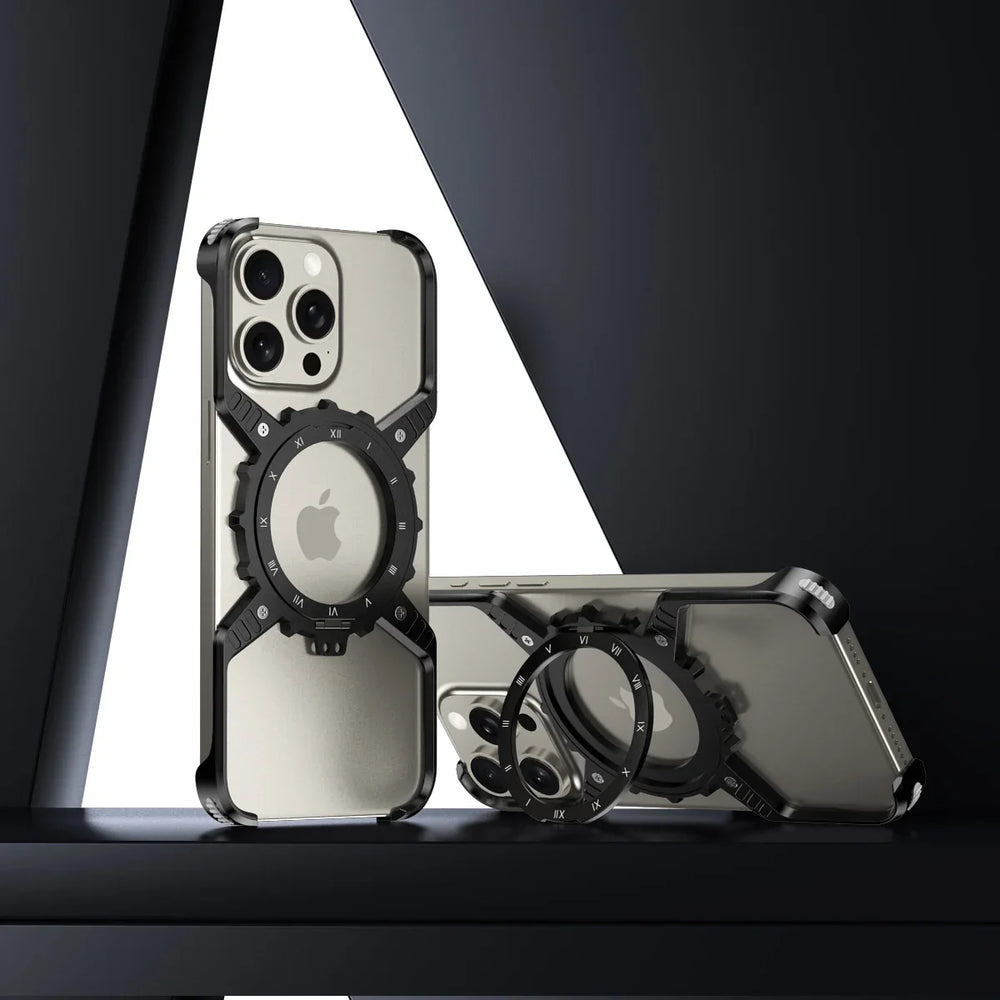 X-shaped Mechanical Aluminium Noctilucent Case for iPhone