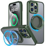 Magnetic Gear Decompression Rotating Matte Holder Case For iPhone