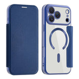 Luxury Transparent Flip Leather Wallet Magnetic Case For iPhone