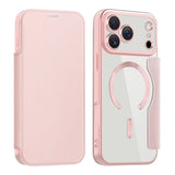 Luxury Transparent Flip Leather Wallet Magnetic Case For iPhone