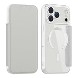 Luxury Transparent Flip Leather Wallet Magnetic Case For iPhone