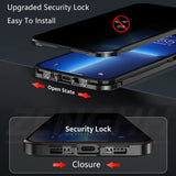 Metal Glass Magnetic 360°Full Protection Case For iPhone