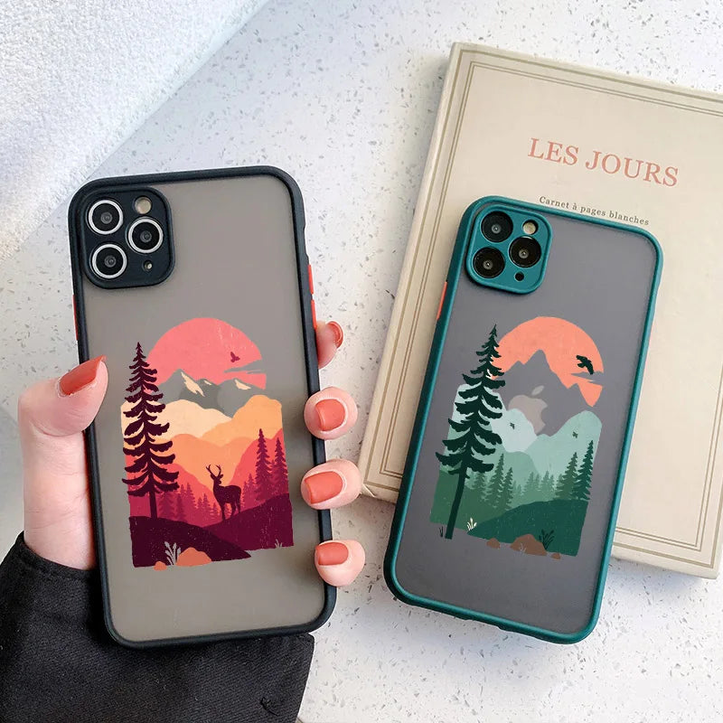 Mountain Tree Sunset Case For iPhone