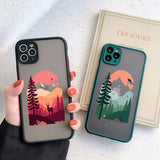 Mountain Tree Sunset Case For iPhone