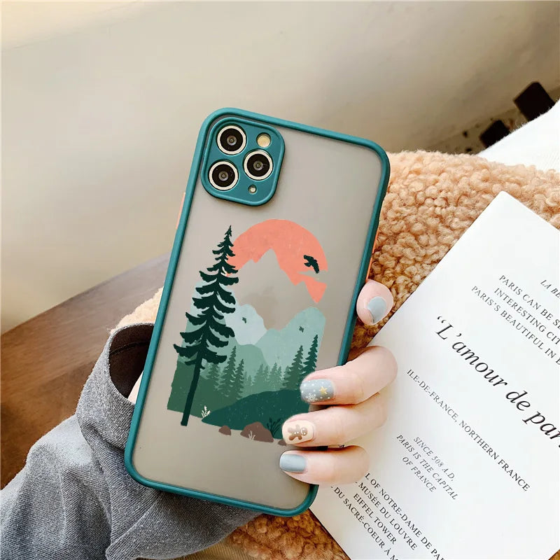 Mountain Tree Sunset Case For iPhone