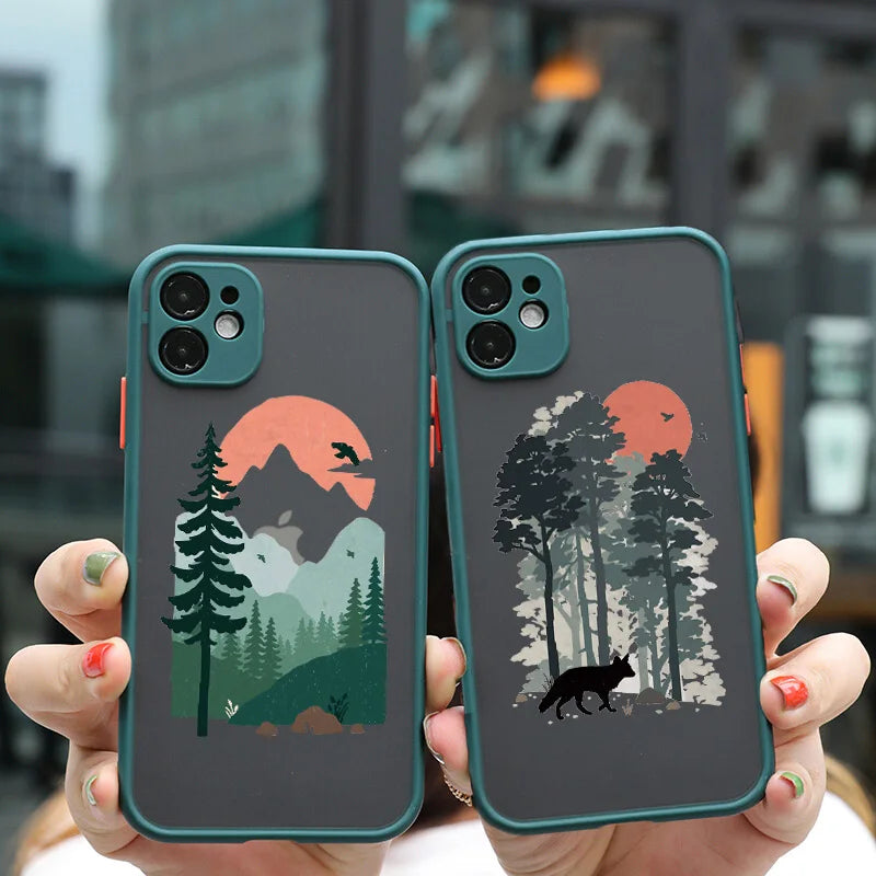 Mountain Tree Sunset Case For iPhone
