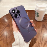Magnetic Natural Titanium Borderless Plating Case for iPhone