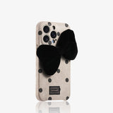 Fashion Plush Velvet Bow Case For iPhone