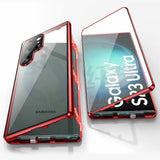 Metal Glass Magnetic 360°Full Protection Case For Samsung