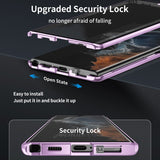 Metal Glass Magnetic 360°Full Protection Case For Samsung