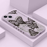 Silicone Oriental Butterfly Case For iPhone