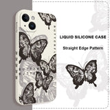 Silicone Oriental Butterfly Case For iPhone
