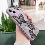 Silicone Oriental Butterfly Case For iPhone