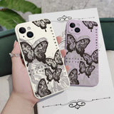 Silicone Oriental Butterfly Case For iPhone