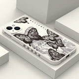 Silicone Oriental Butterfly Case For iPhone